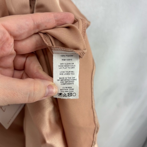 NWT Show Me Your Mumu Zoey Midi Bridesmaid Dress Ruffle Cutout Open Back large - Picture 5 of 10